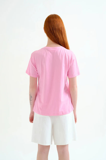 Roze T-shirt palmboom