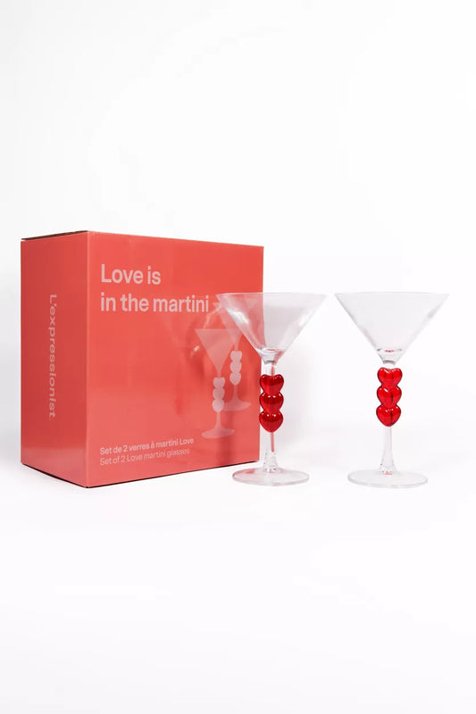 Martini glazen hartjes