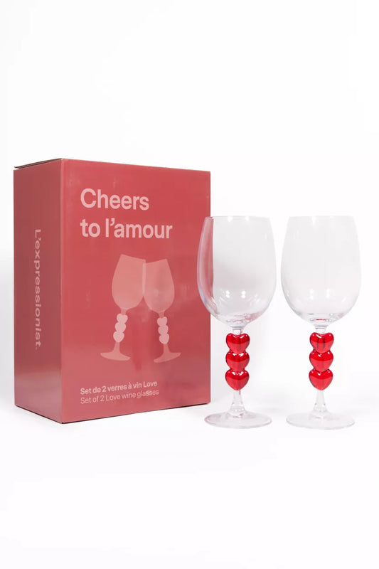 Wijnglazen hartjes