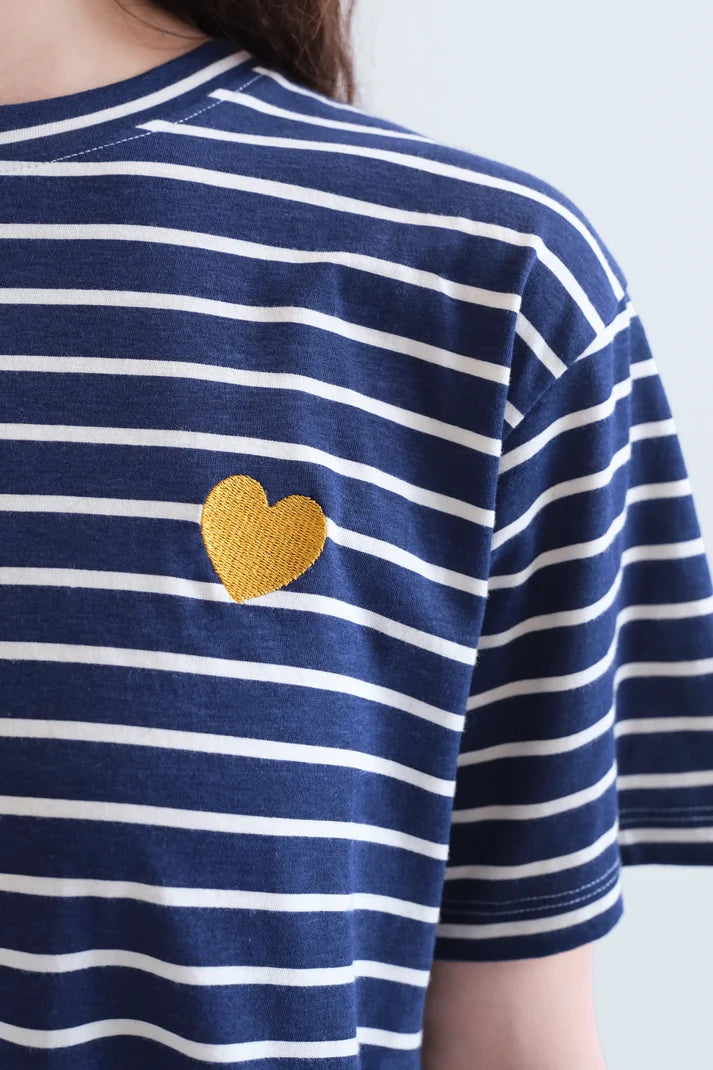 T-shirt streepjes & hartje