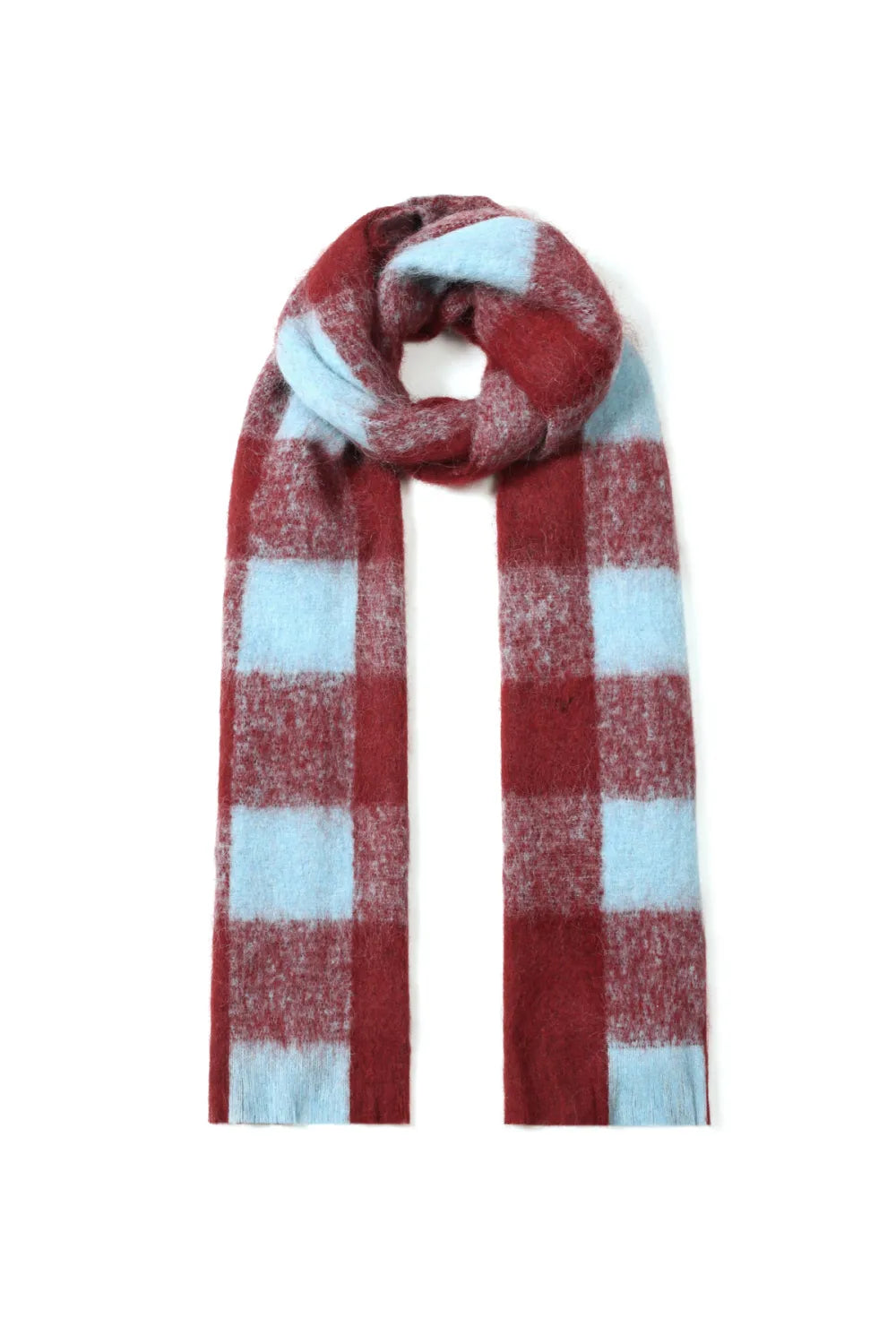 Sjaal Sara rood-blauw