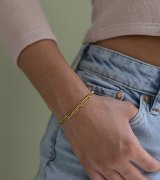 Armbandje Double Chain