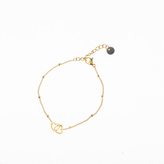Armbandje Double Heart goud