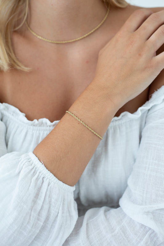 Armbandje Twisted goud