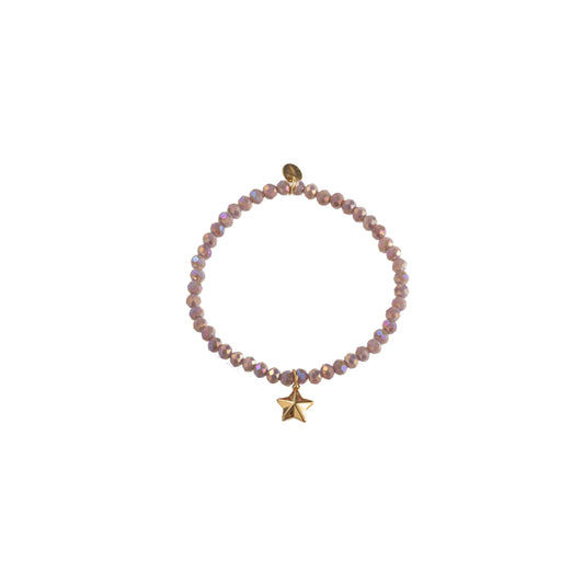 Armbandje ster lila