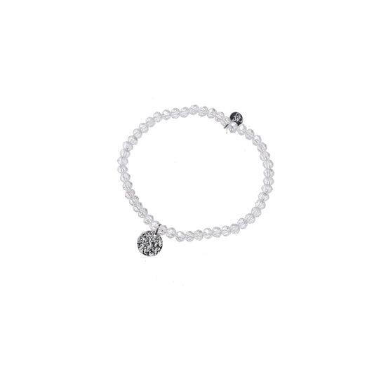 Armbandje pareltjes wit
