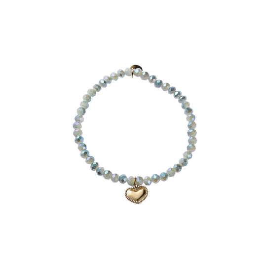 Armbandje hartje lichtblauw