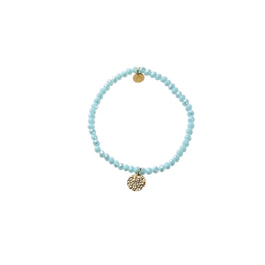 Armbandje parels lichtblauw