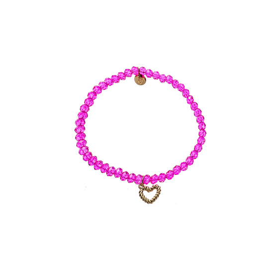 Armband pareltjes fuchsia