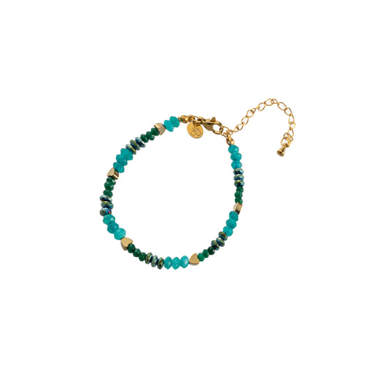 Groen armbandje parels