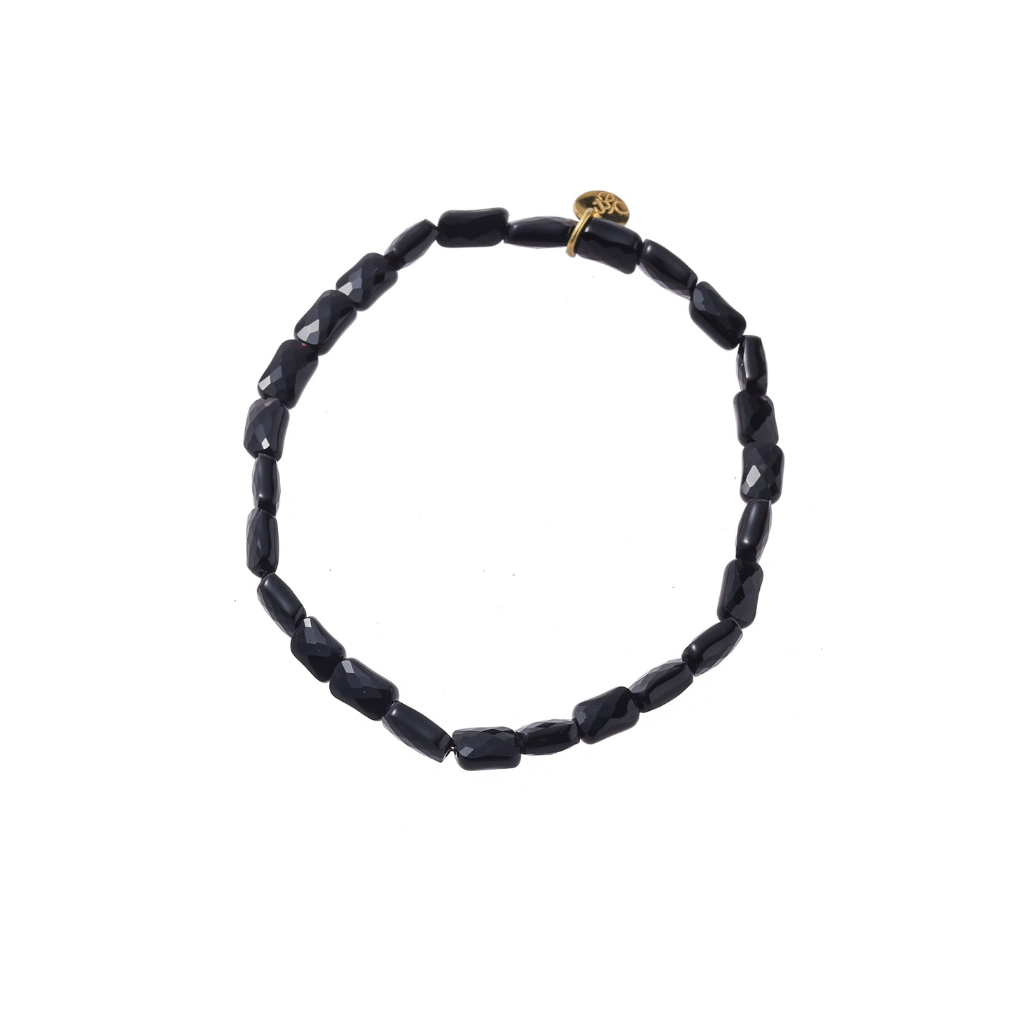 Armbandje Square Beads zwart
