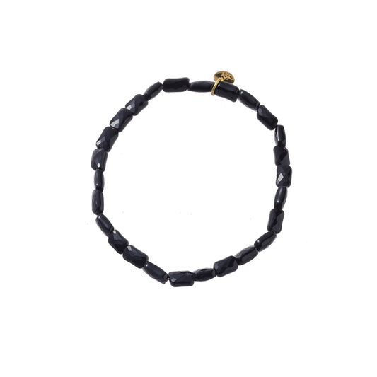 Armbandje Square Beads zwart