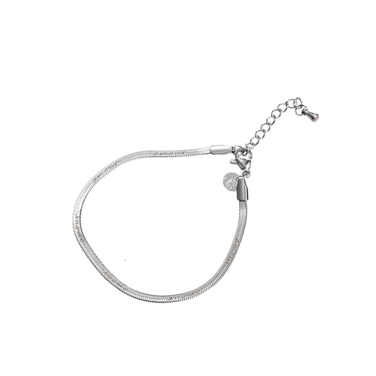 Armband Fine Flat Link zilver