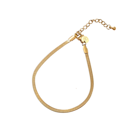 Armband Fine Flat Link goud