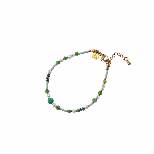 Armbandje parels groen