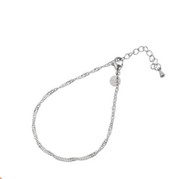 Armbandje Basic Twisted zilver
