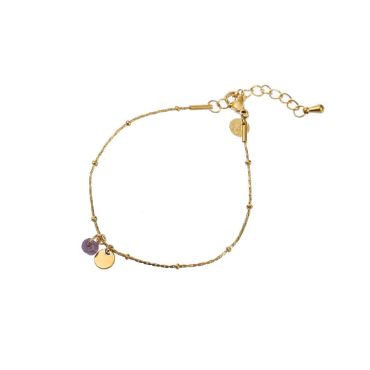 Armbandje Small Bead Paars