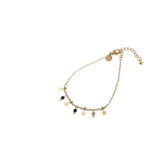 Armbandje Petals & Beads zwart