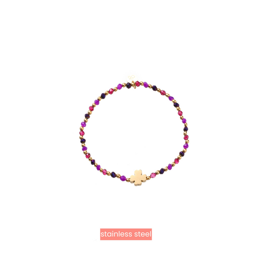 Armbandje Fuchsia Klaver