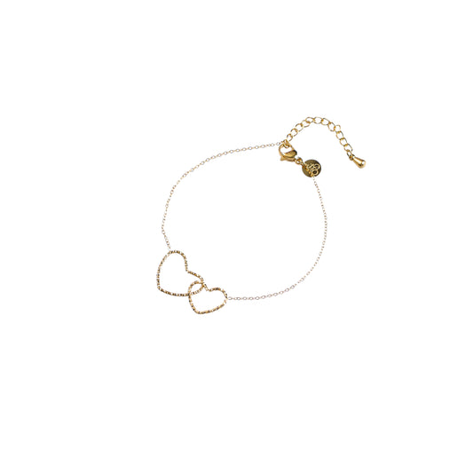 Armband Double Heart goud