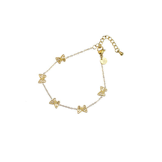 Armband Butterfly goud