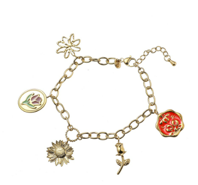 Armband Flower Charms