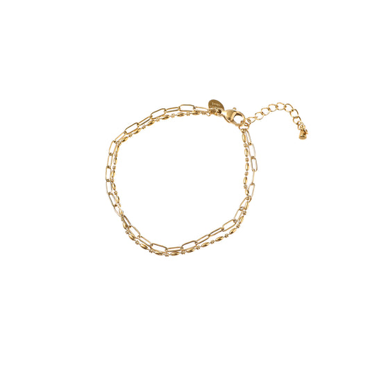 Armband Double Link goud