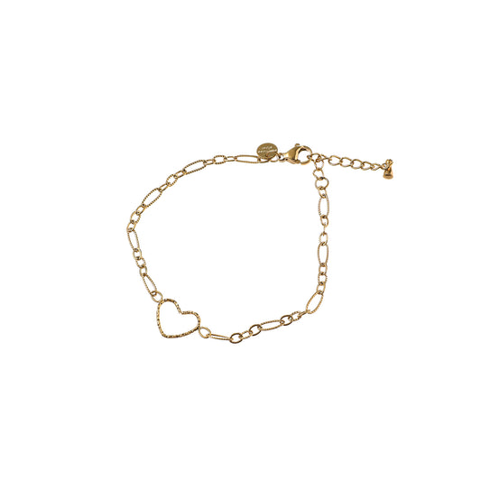 Armband Open Heart goud