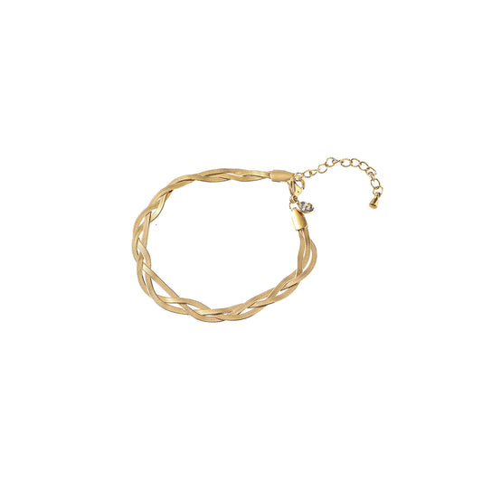 Armband Fine Braided goud