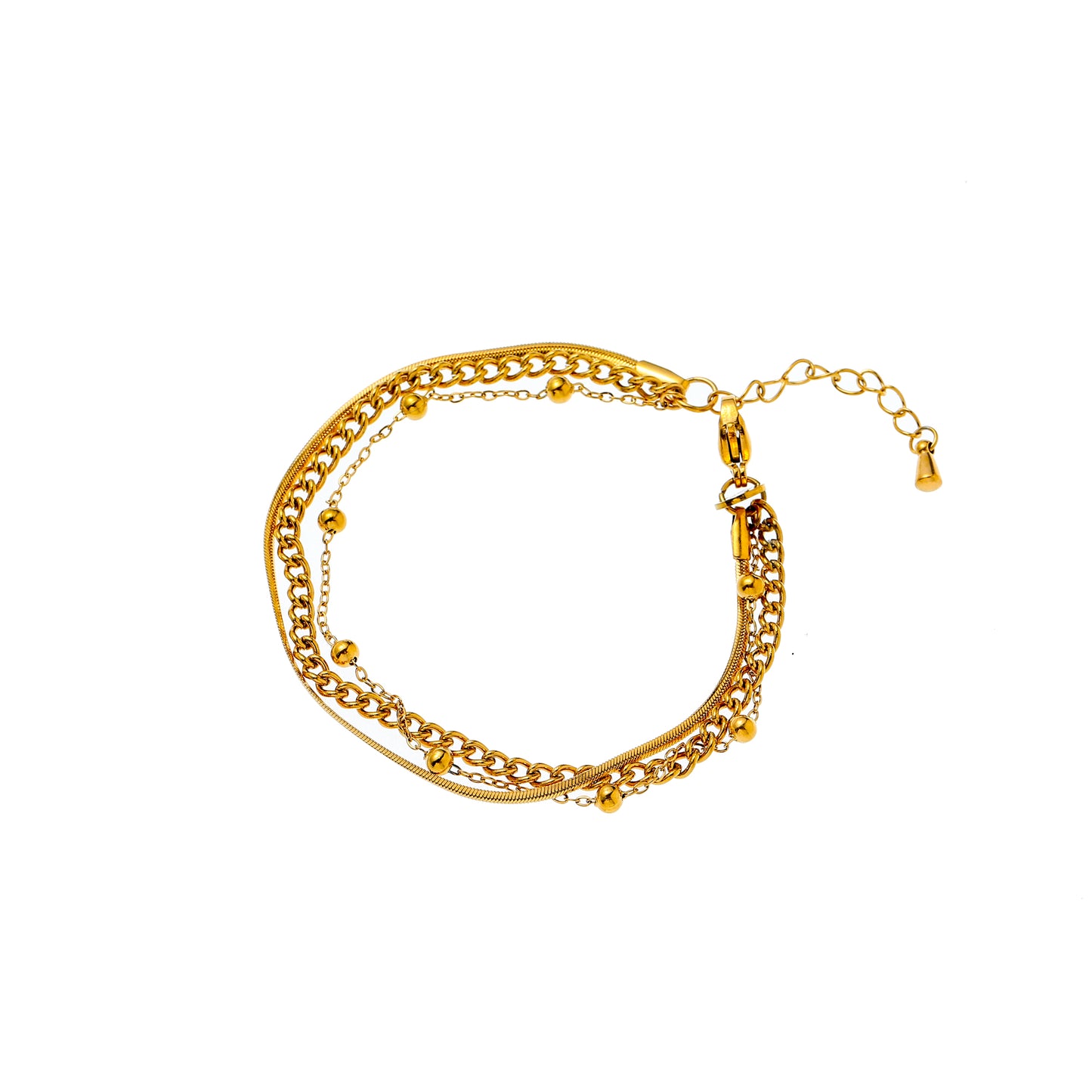 Armbandje Triple Balls goud