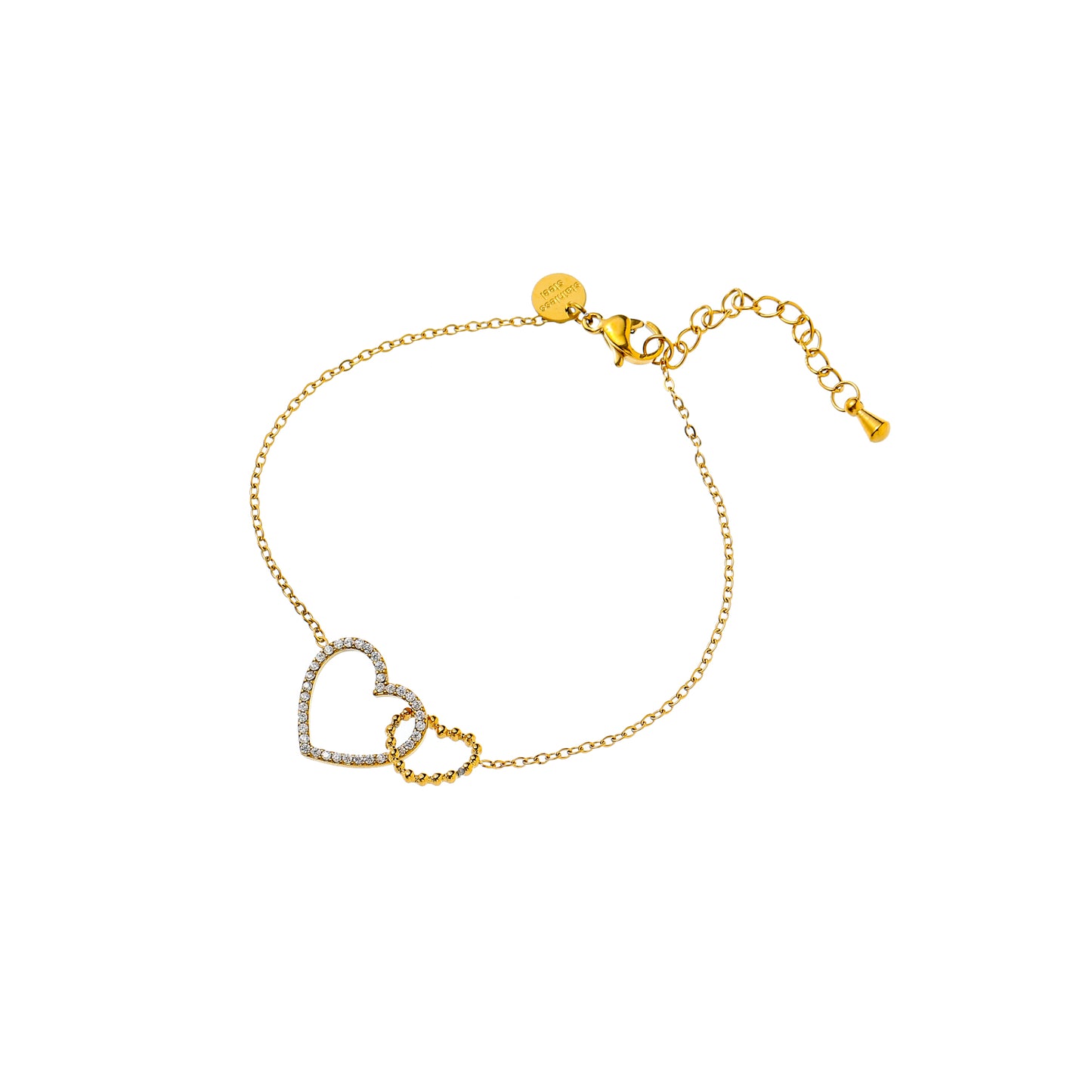 Armbandje Double Sparkly Heart