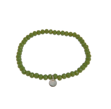 Armbandje parels Moss Green