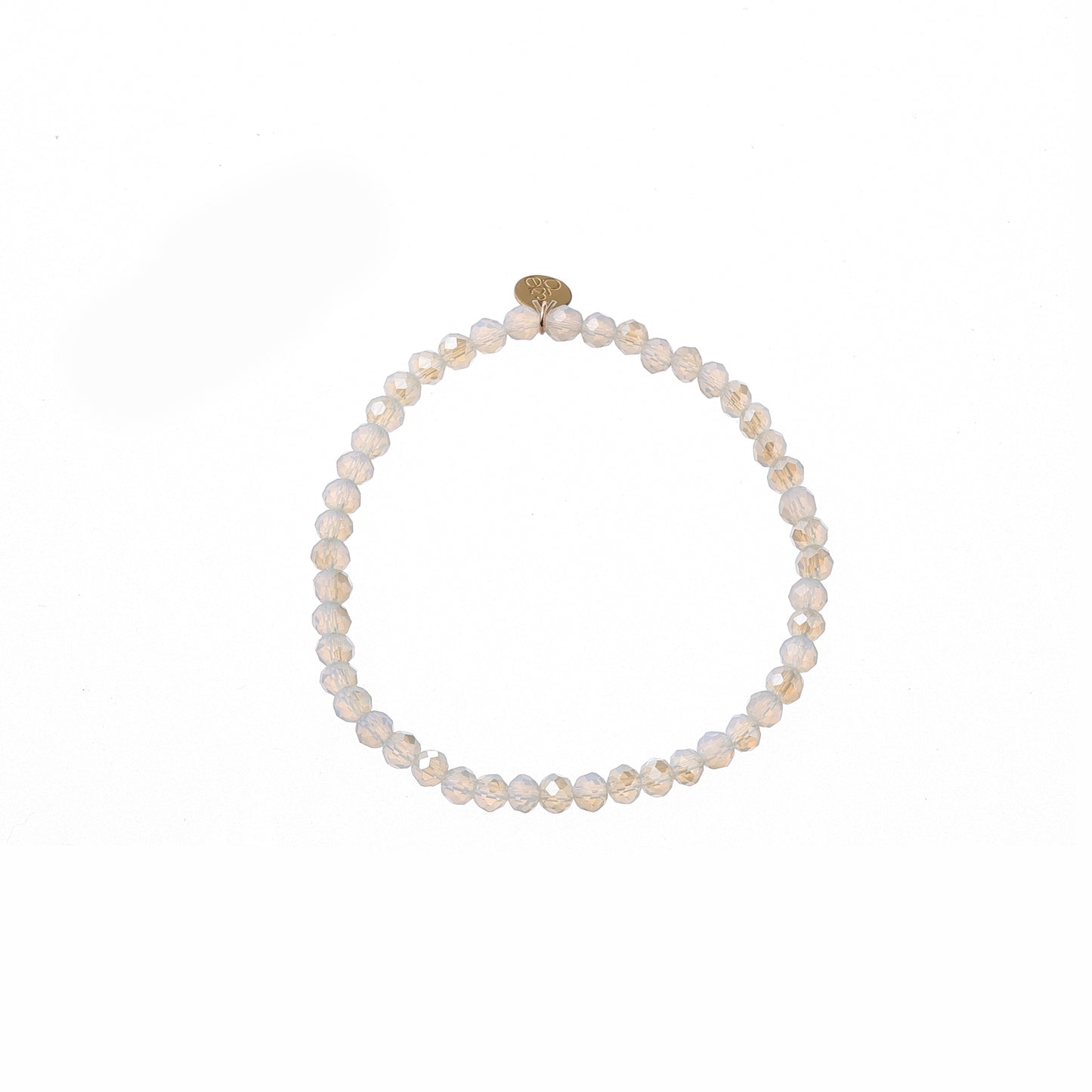 Armbandje pareltjes Milky White