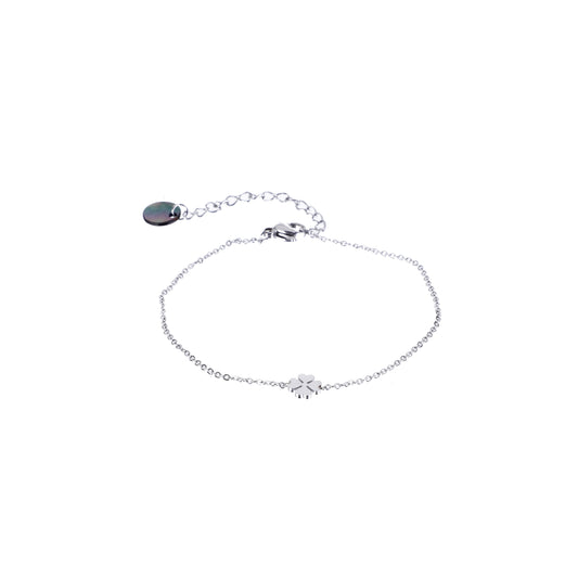 Armbandje klaver zilver