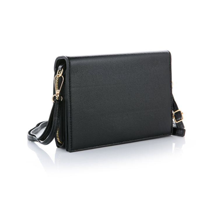 Handtas glitter zwart