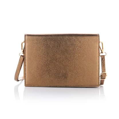 Handtas glitter bruin