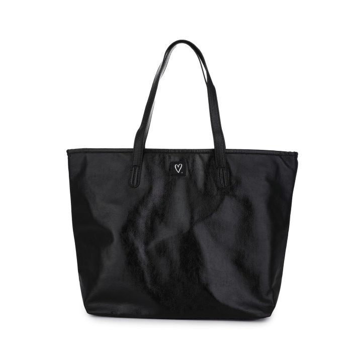 Zwarte metallic tas