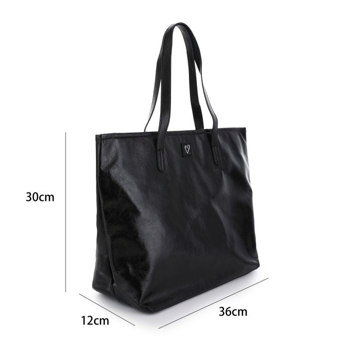 Zwarte metallic tas