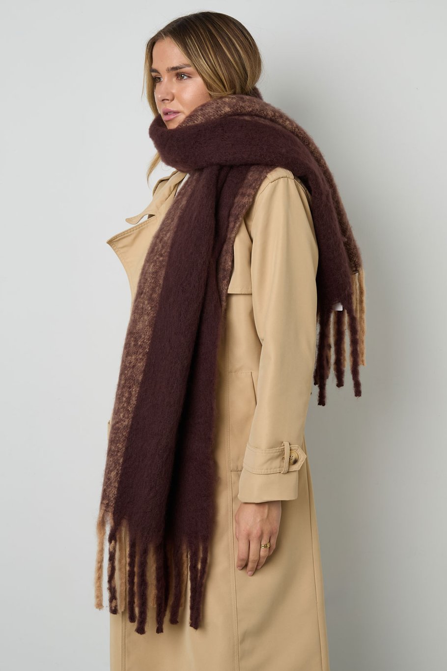Sjaal Babette bruin