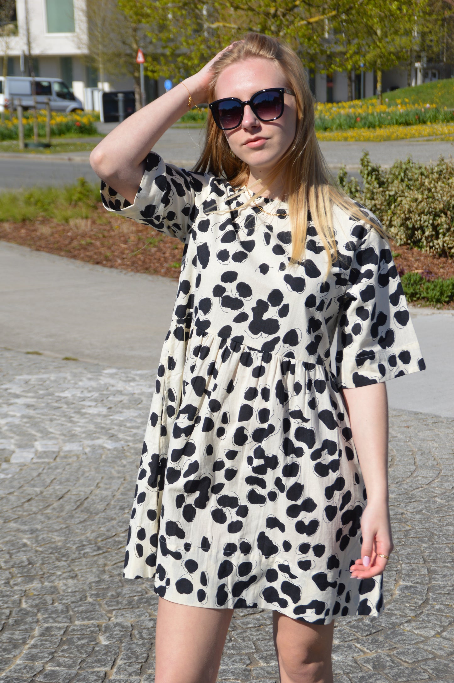 Kleedje dalmatiër print