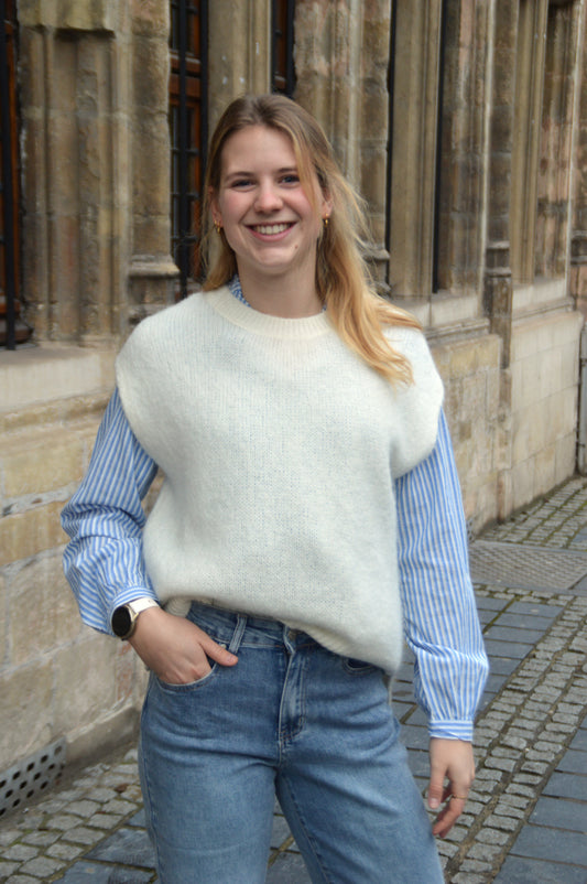 Witte debardeur