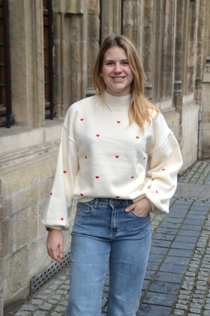 Trui met hartjes