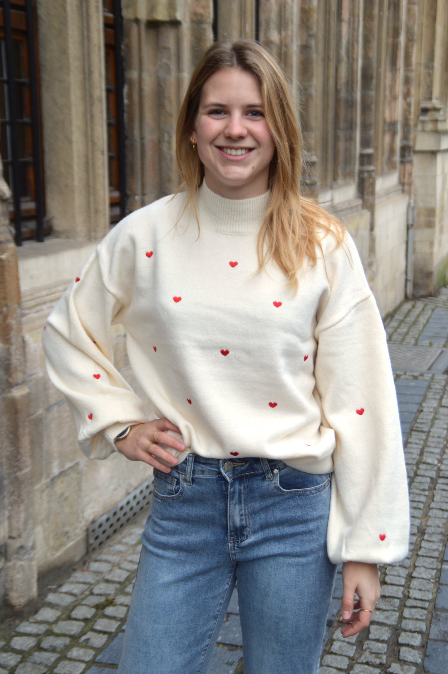 Trui met hartjes