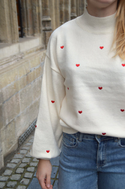 Trui met hartjes
