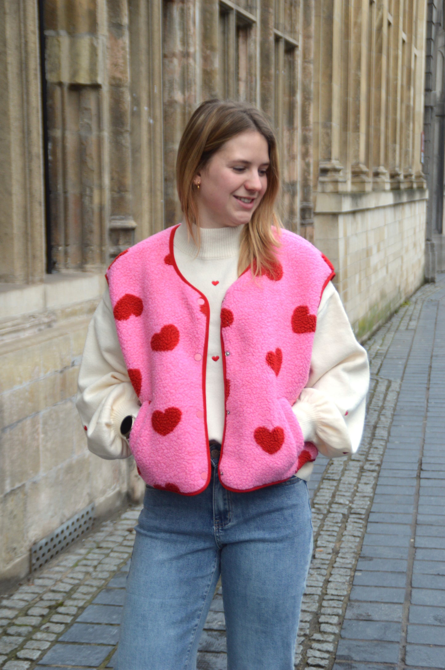 Teddy vestje hartjes