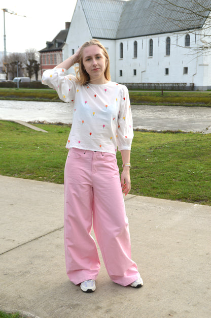 Lichtroze broek