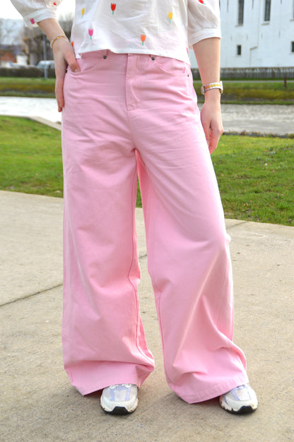 Lichtroze broek
