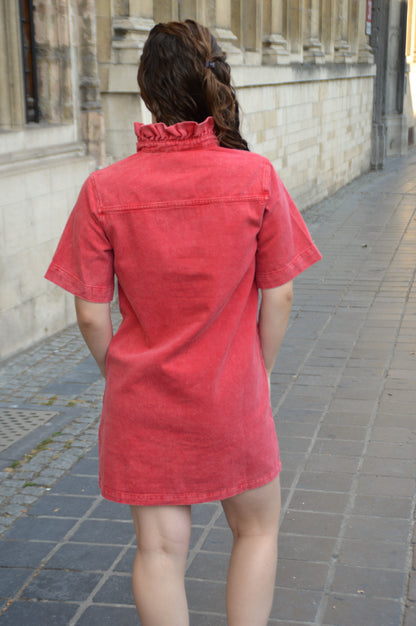 Rood jeanskleedje
