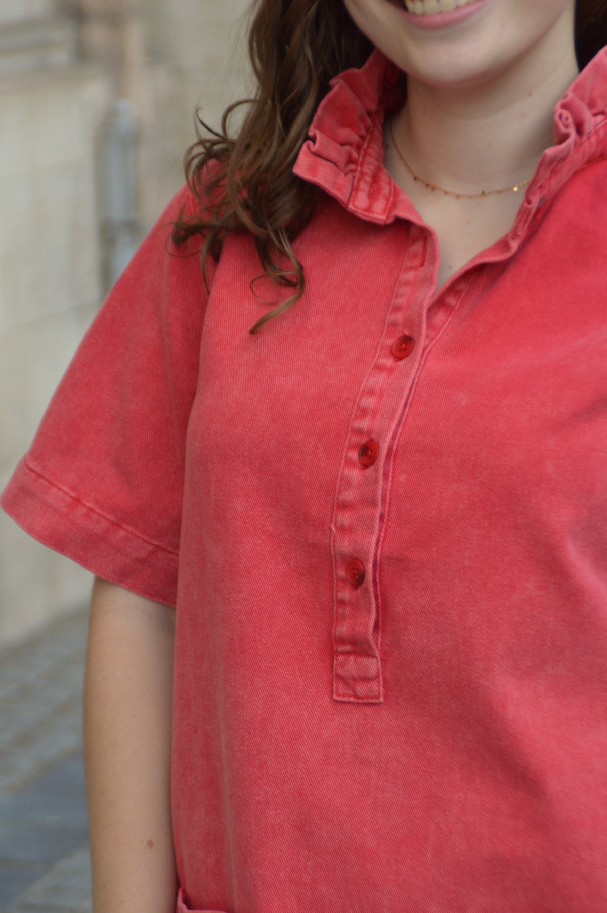 Rood jeanskleedje