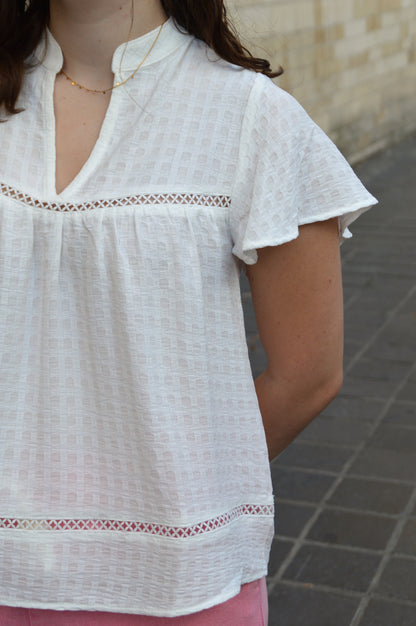 Witte blouse Flowy